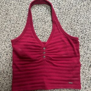 Halter red top